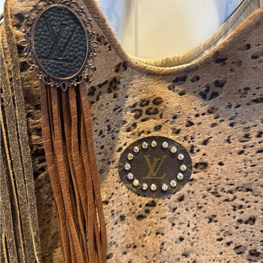 Brown Fringe Leather Bag Keep it Gypsy - Picture 4 of 5